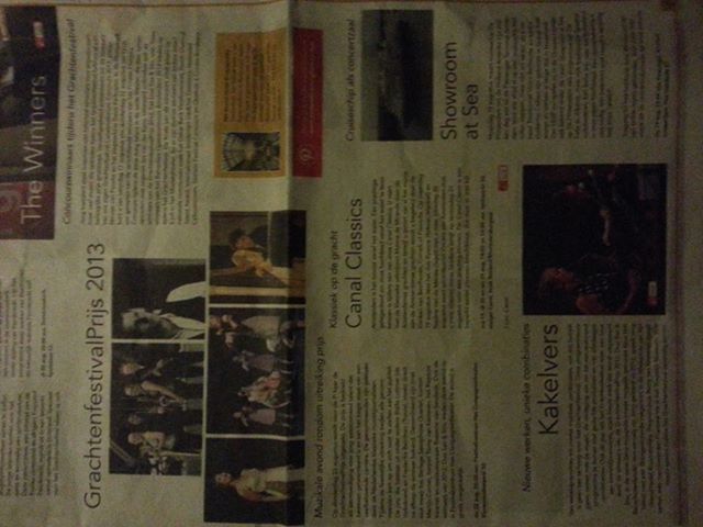 Article in the Grachtenfestival magazine
